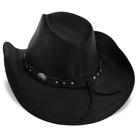 Mens Stetson Roxbury Shapeable Leather Western Hat Band Fashionable Hats