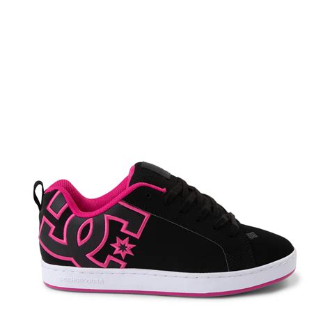 Womens Dc Court Graffik Skate Shoe Black Pink Journeys