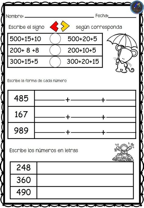 Colección De Fichas Comparamos Números Imagenes Educativas