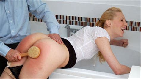 Blistering Bathroom Spanking For Amelia Rutherford In Domestic Roleplay