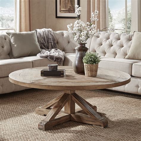 We did not find results for: Benchwright Rustic X-Base Round Pine Wood Coffee Table by ...