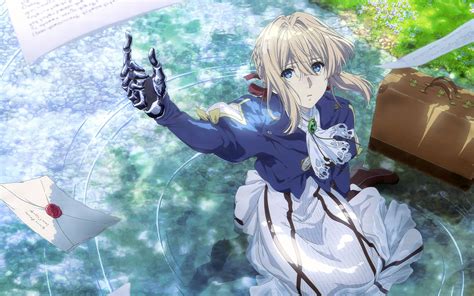 Blue Eyes Art Akiko Takase 4k Violet Evergarden In The Water Up