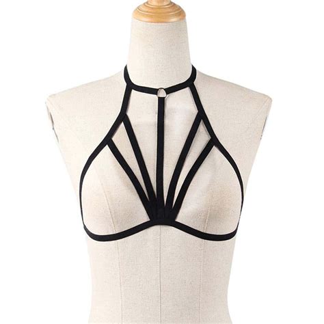 Bralette Sexy Con Tirantes Para Mujer Top Corto Con Cuello Halter