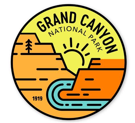 Grand Canyon Badge Sticker Grand Canyon South Rim Grand Canyon