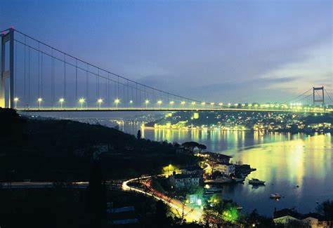 Стамбульский мост через босфор ночью 80 фото