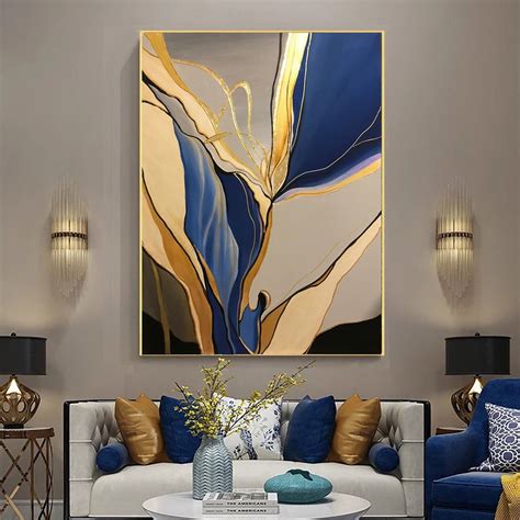 Gold Abstract Painting Wall Canvas Painting Canvas Painting Landscape