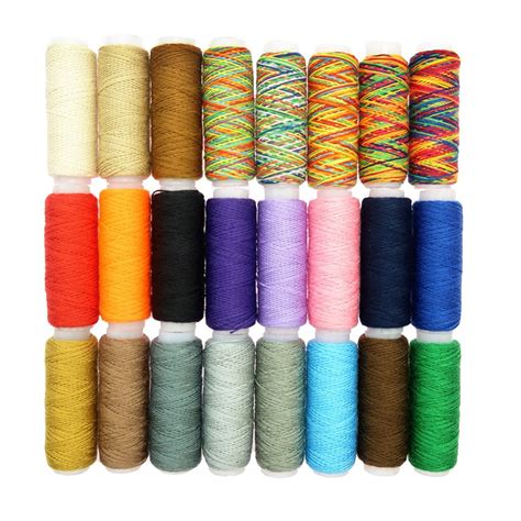 Kawn 24 Spools All Purpose Polyester Sewing Thread Kit For Hand