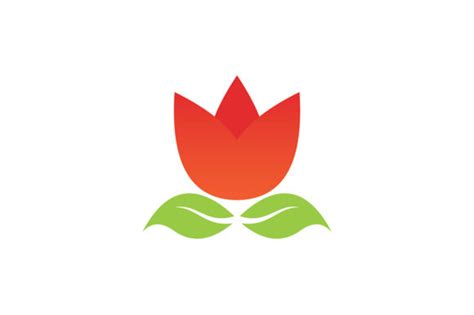 Red Tulip Flower Logo Graphic By Acongraphic · Creative Fabrica