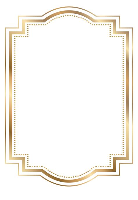 Rectangle Golden Frame Border Png Transparent Image Transparent Png