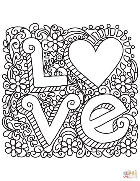 Love Coloring Pages Printable