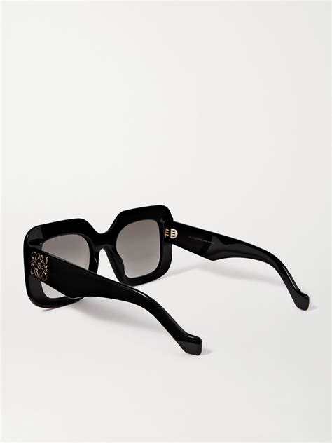 Black Oversized Square Frame Acetate Sunglasses Loewe Net A Porter