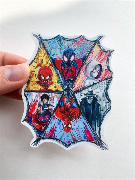 Spider Man Into The Spiderverse Sticker Marvel Stickers Etsy In 2020