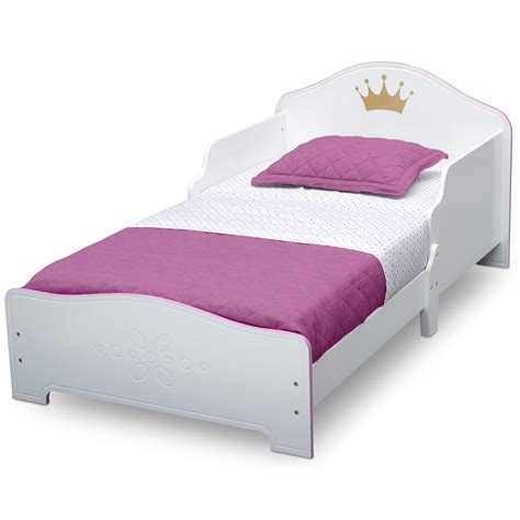 Delta Children Princess Crown Wood Toddler Bed Whitepink Walmart