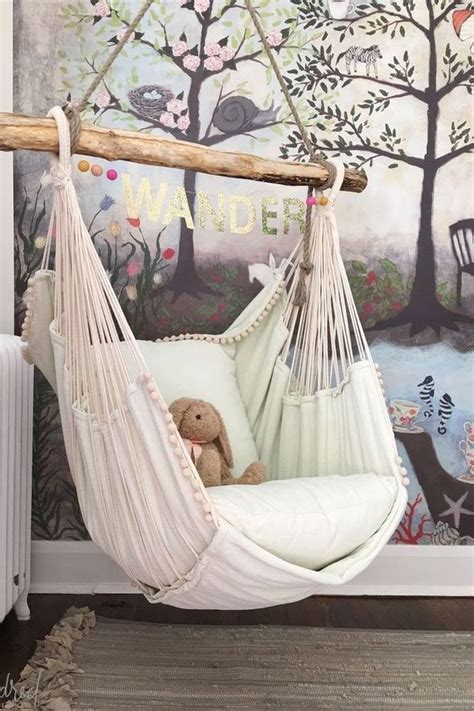 Hammocks for bedrooms to help relieve muscle aches, backaches, and joint aches. Hammock Nursery Chair Children's room Swing Product in ...