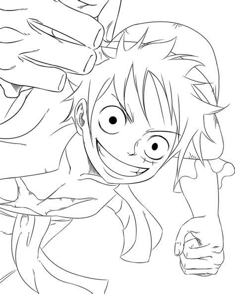 Luffy Lineart By Phildriano On Deviantart