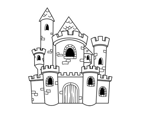 Castillos Medievales Para Colorear Páginas Colorear