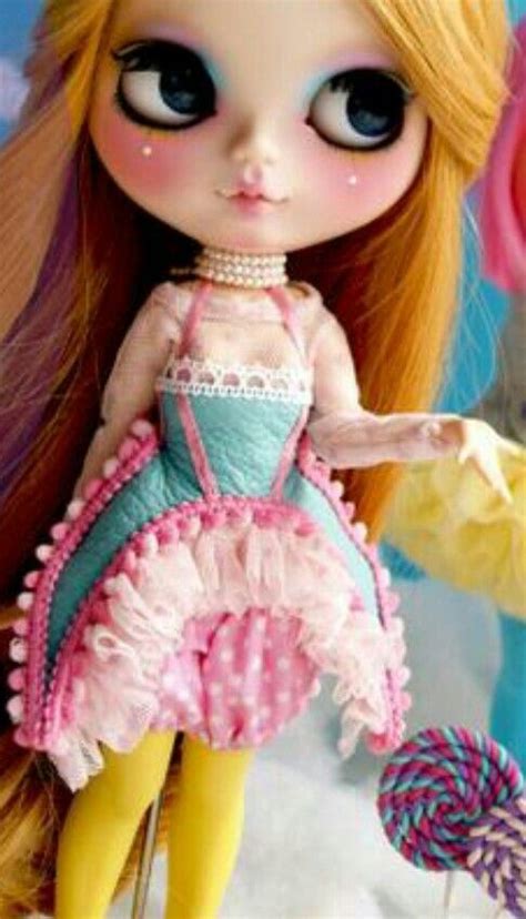 Cotton Candy Theme Outfit Nanuka Blythe Candy Theme Cute Dolls Doll