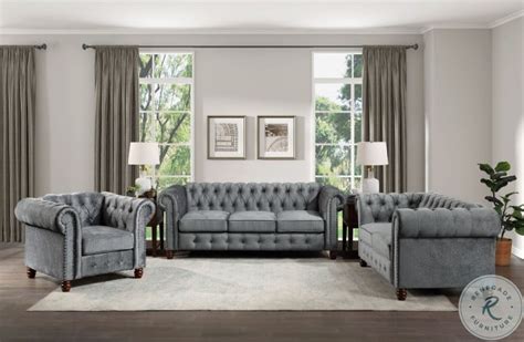 Welwyn Dark Gray Living Room Set From Homelegance Coleman Furniture