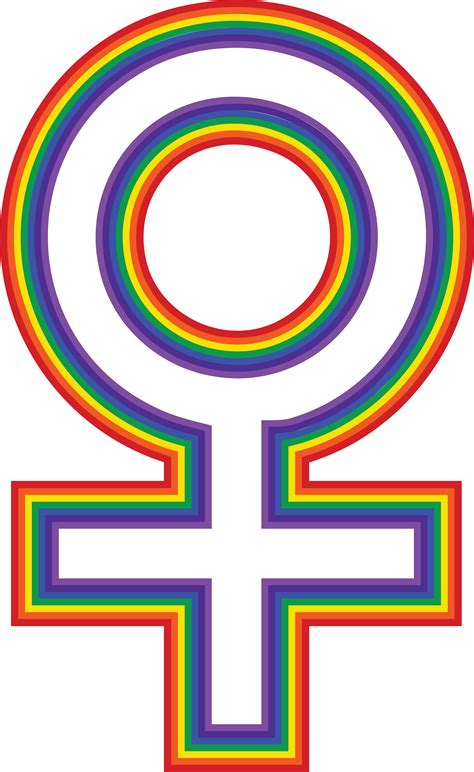 Free Clipart Of A Rainbow Female Gender Symbol Gender Symbol Png