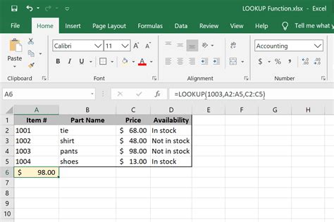 How To Use The Lookup Function In Excel