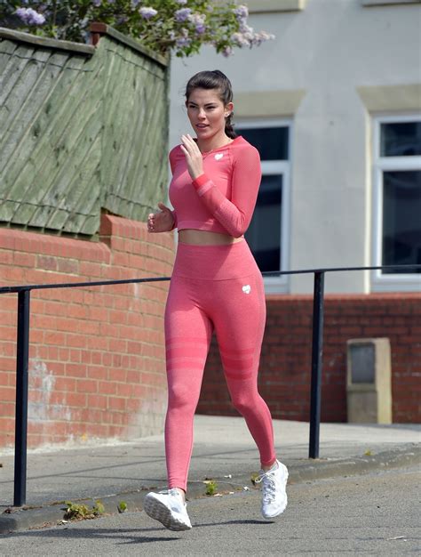 Sporty Brunette Rebecca Gormley Shows Her Body In A Skintight Outfit