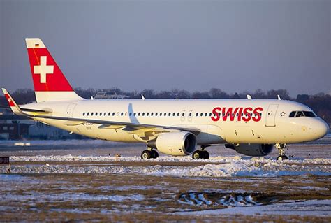 Kerosinsparend Swiss Empfängt Ersten A320 Mit Sharklets Airlinersde
