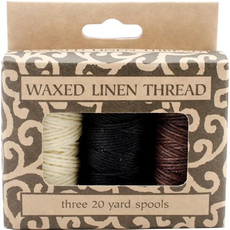 Waxed Linen Thread 3 Pack Naturals Lineco Gwen Lafleur Studios