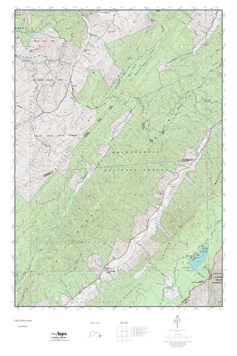Mytopo Lake Sherwood West Virginia Usgs Quad Topo Map