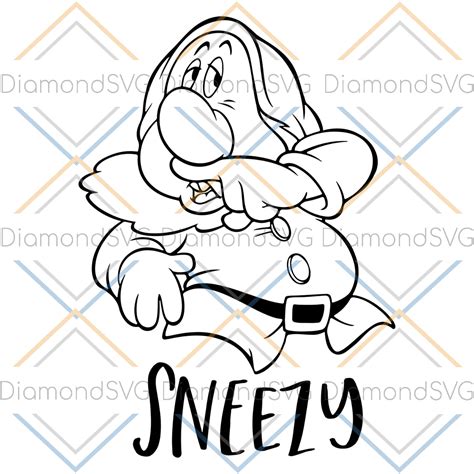 Sneezy Svg Free Trending Svg Dwarf Svg Snow White And The Seven