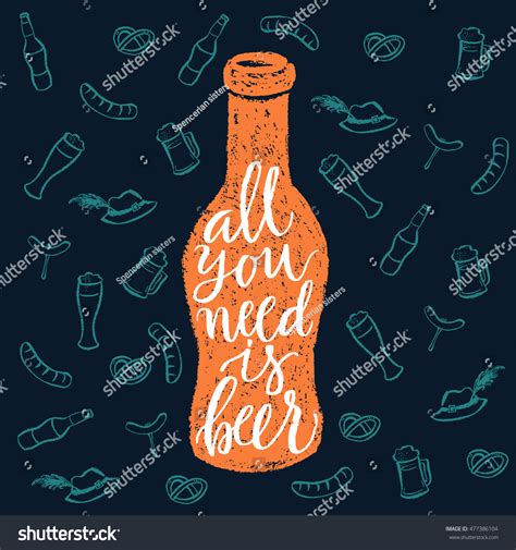 All You Need Beer Vector Hand Stock Vector Royalty Free 477386104 Shutterstock