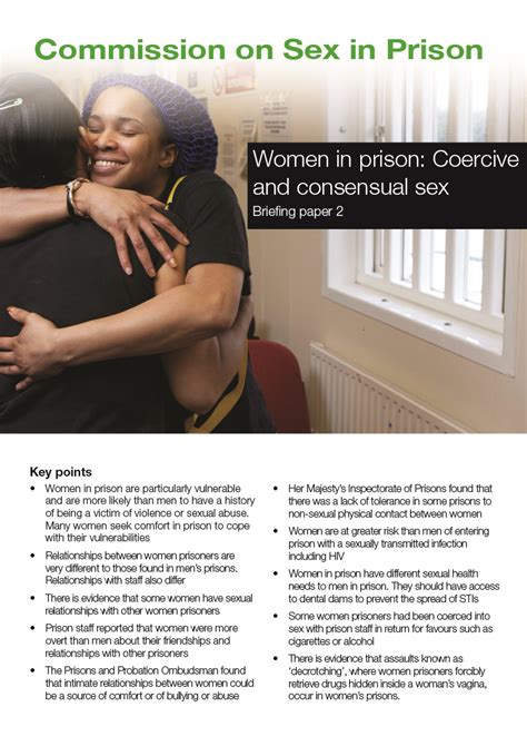 The Howard League Women In Prison Coercive And Consensual Sex