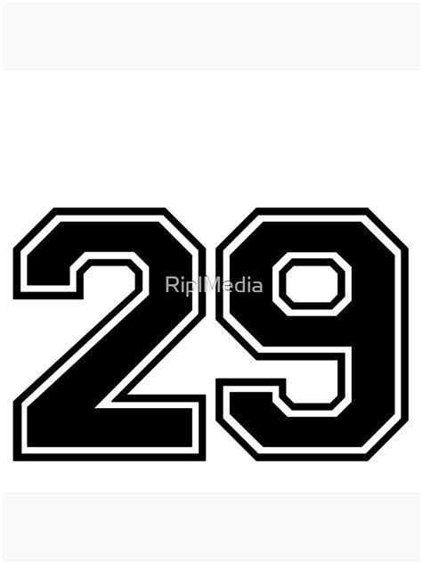 Varsity Team Sports Uniform Number 29 Black Coasters Set Of 4 By