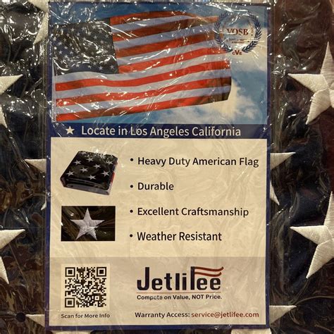 Jetlifee American Flag 3x5 Ft Us Flag Uv Protected Embroidered Stars