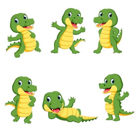 Collection Of Cute Crocodile Character Cartoon Crocodile Cartoon