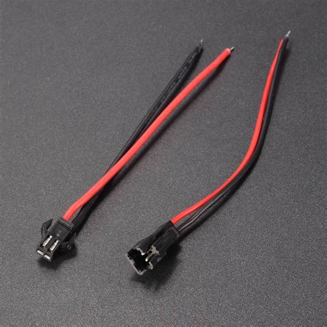 12cm Long JST SM 2Pins Plug Male To Female Wire Connector Alexnld Com