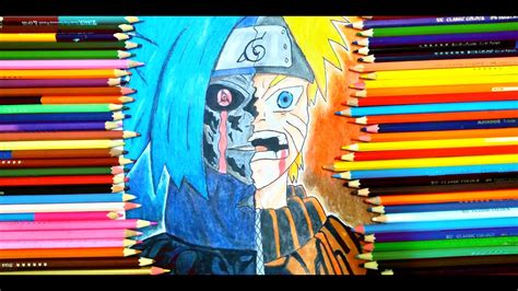 Drawing Naruto Uzumaki Vs Sasuke Uchihaevil Mash Up Step