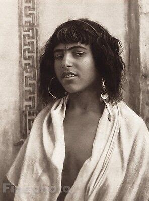 Original North Africa Algiers Berber Girl Photo Art By Lehnert
