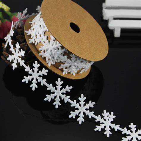 2.5* 500cm Snowflake Lace Ribbon High Quality Snowflake ...