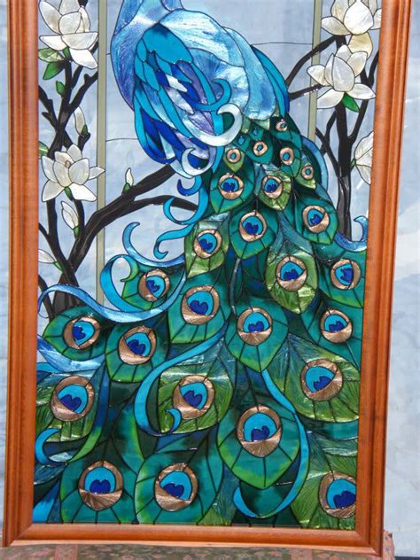 Peacock Stained Glass Art Stained Stained Glass Painting