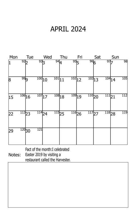 Printable Calendars April 2024april 2024 Calendaraprilvertical