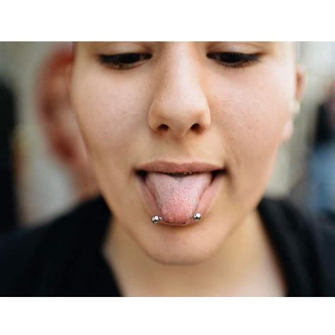 No Photo Description Available Tongue Web Piercing Mouth Piercings