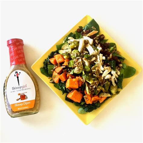 Fall Salad With Skinnygirl Honey Dijon Salad Dressing Start With A Kale And Spinach Combo Top