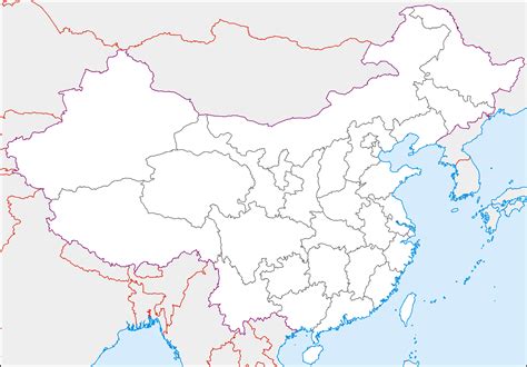 China Blank Map Full Size