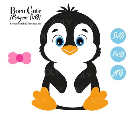 Penguin Svg File Cutting File For Cricut Silhouette Boy Etsy