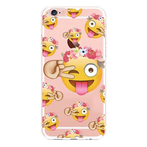 Lovely Phone Case Cover Emoji Design For Iphone 5 5s 6 6s 6plus 7 7plus Emoji Phone Cases