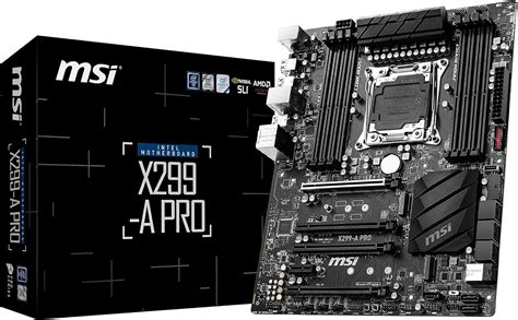 Msi X299 A Pro Series Core Boost Ddr4 Boost Turbo M2 Intel Lan