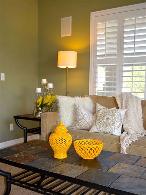 Shabby Chic Style Green Living Room Design Ideas