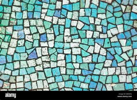 Blue And Turquoise Mosaic Tiles As A Background Stock Photo Alamy