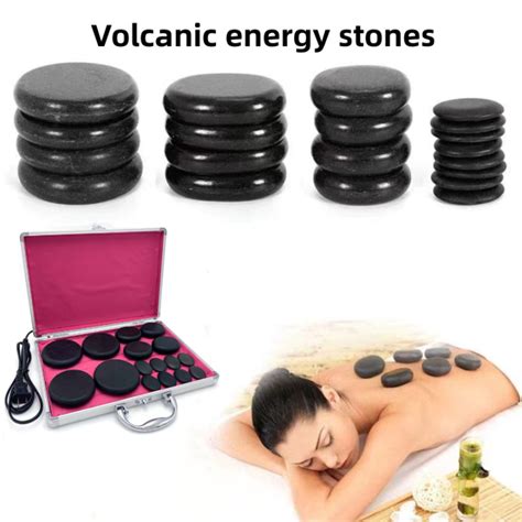 16pcs Hot Stone Massage Set Oil Nassage Energy Stone Set For Massage Spa Salon Electric Heater