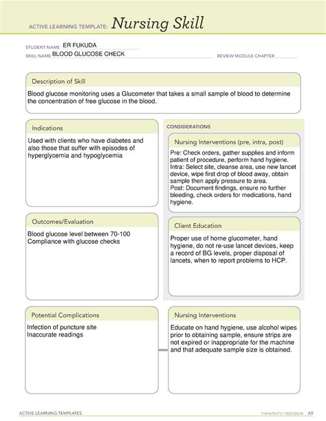 Nursing Skill Dm Active Learning Templates Active Learning